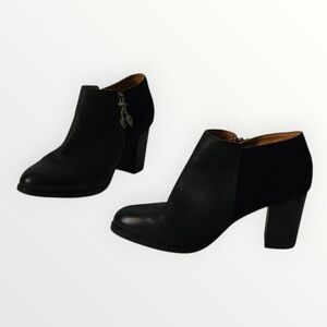 Sperry Top-Sider Women’s Dasher Lille Leather Ankle Booties 10 M Black‎ 3” Heel